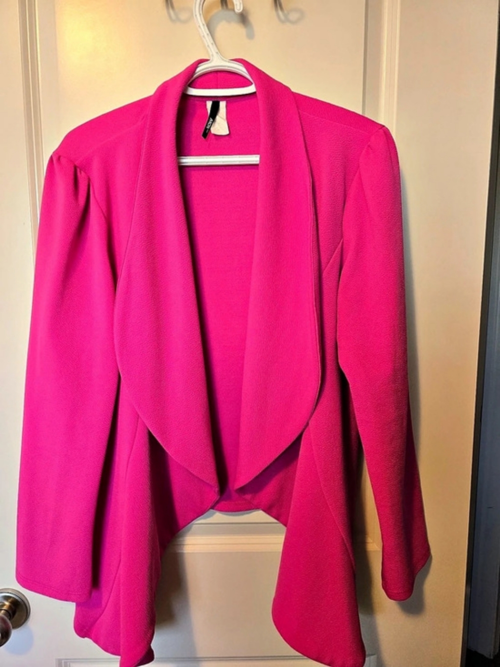 Pink Draped Front Jacket Like New